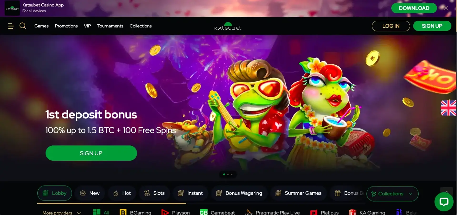 katsubet casino screen