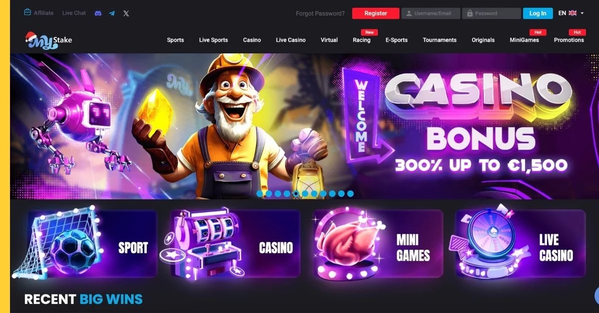 mystake casino screen